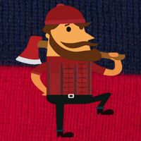 Lumberjack Hipster Mountain Man Flannel Axe Tee Pom Pom 12in Knit Beanie
