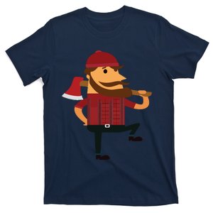 Lumberjack Hipster Mountain Man Flannel Axe Tee T-Shirt