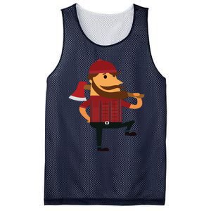 Lumberjack Hipster Mountain Man Flannel Axe Tee Mesh Reversible Basketball Jersey Tank