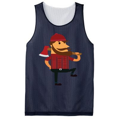 Lumberjack Hipster Mountain Man Flannel Axe Tee Mesh Reversible Basketball Jersey Tank