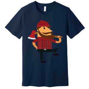 Lumberjack Hipster Mountain Man Flannel Axe Tee Premium T-Shirt