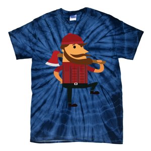 Lumberjack Hipster Mountain Man Flannel Axe Tee Tie-Dye T-Shirt