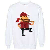 Lumberjack Hipster Mountain Man Flannel Axe Tee Garment-Dyed Sweatshirt