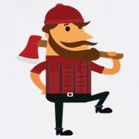 Lumberjack Hipster Mountain Man Flannel Axe Tee Garment-Dyed Sweatshirt
