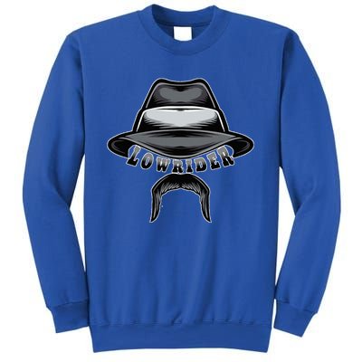 Lowrider Hat & Moustache Chicano Cholo Latino Low Rider Sweatshirt