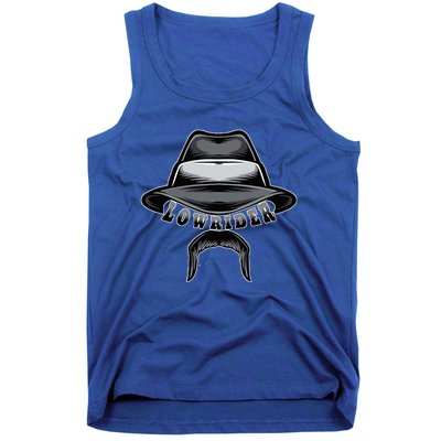 Lowrider Hat & Moustache Chicano Cholo Latino Low Rider Tank Top