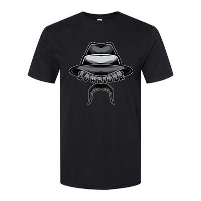 Lowrider Hat & Moustache Chicano Cholo Latino Low Rider Softstyle CVC T-Shirt