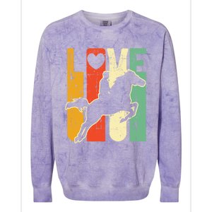 Love Horse Mom Horseback Rider Equestrian Riding Jockeys Cute Gift Colorblast Crewneck Sweatshirt