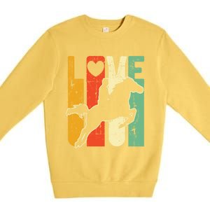 Love Horse Mom Horseback Rider Equestrian Riding Jockeys Cute Gift Premium Crewneck Sweatshirt