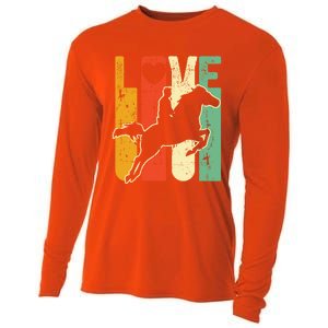 Love Horse Mom Horseback Rider Equestrian Riding Jockeys Cute Gift Cooling Performance Long Sleeve Crew