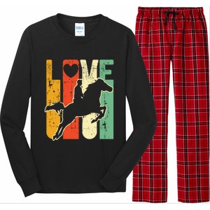 Love Horse Mom Horseback Rider Equestrian Riding Jockeys Cute Gift Long Sleeve Pajama Set