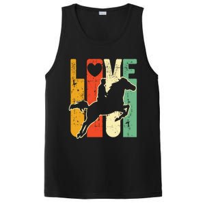 Love Horse Mom Horseback Rider Equestrian Riding Jockeys Cute Gift PosiCharge Competitor Tank