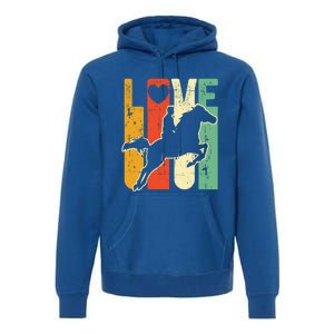 Love Horse Mom Horseback Rider Equestrian Riding Jockeys Cute Gift Premium Hoodie