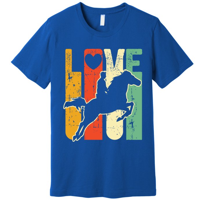 Love Horse Mom Horseback Rider Equestrian Riding Jockeys Cute Gift Premium T-Shirt