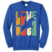 Love Horse Mom Horseback Rider Equestrian Riding Jockeys Cute Gift Tall Sweatshirt