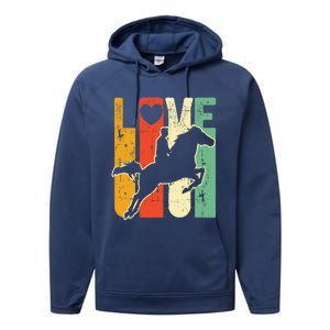 Love Horse Mom Horseback Rider Equestrian Riding Jockeys Cute Gift Performance Fleece Hoodie