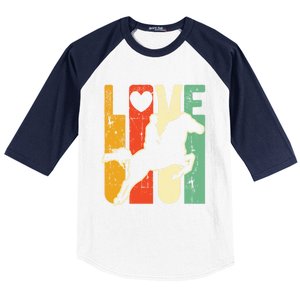 Love Horse Mom Horseback Rider Equestrian Riding Jockeys Cute Gift Baseball Sleeve Shirt