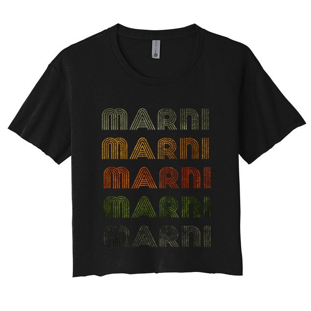 Love Heart Marni Grunge/Vintage Style Black Marni Crop Top