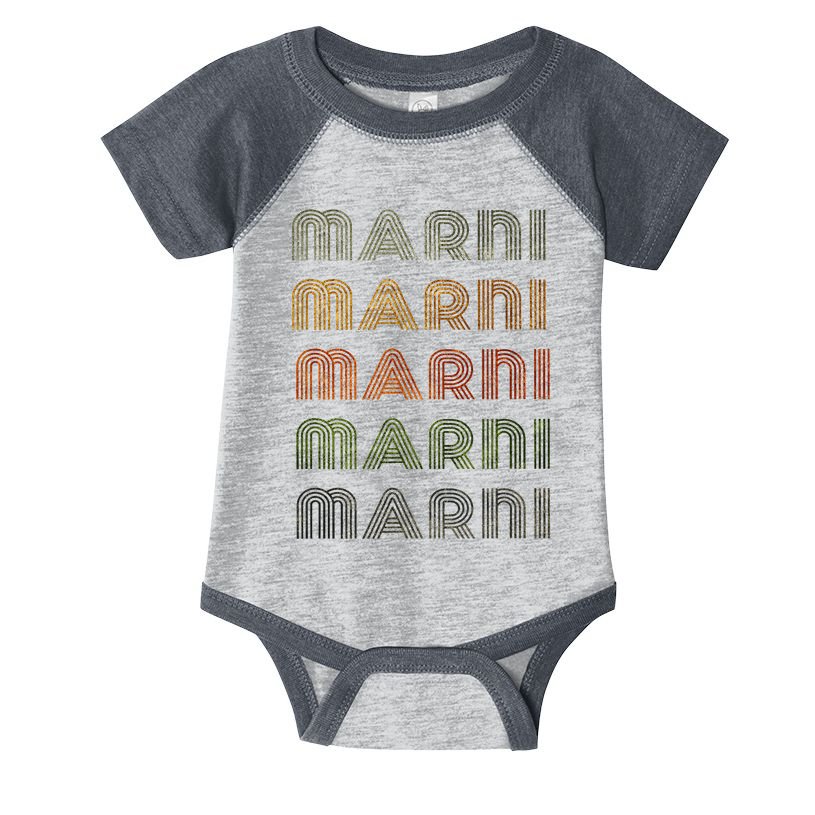 Love Heart Marni Grunge/Vintage Style Black Marni Infant Baby Jersey Bodysuit