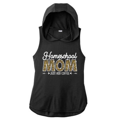 Leopard Homeschool Mom Mama Coffee Mothers Day Gift Ladies PosiCharge Tri-Blend Wicking Draft Hoodie Tank