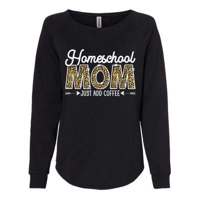 Leopard Homeschool Mom Mama Coffee Mothers Day Gift Womens California Wash Sweatshirt