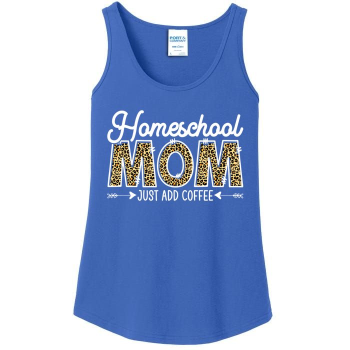 Leopard Homeschool Mom Mama Coffee Mothers Day Gift Ladies Essential Tank