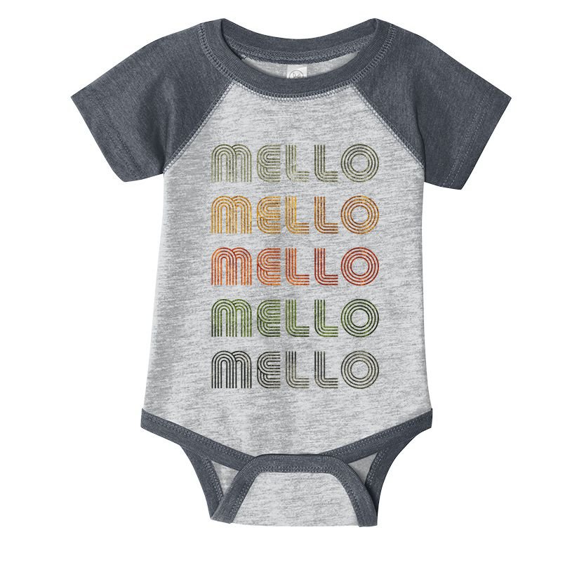 Love Heart Mello Grunge Vintage Style Black Mello Infant Baby Jersey Bodysuit