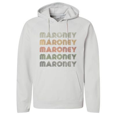 Love Heart Maroney Grunge Vintage Style Black Maroney Performance Fleece Hoodie