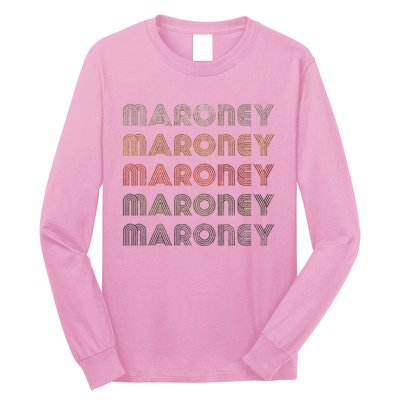 Love Heart Maroney Grunge Vintage Style Black Maroney Long Sleeve Shirt