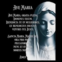 Latin Hail Mary Blessed Mother Rosary Prayer 16 in Basic Backpack
