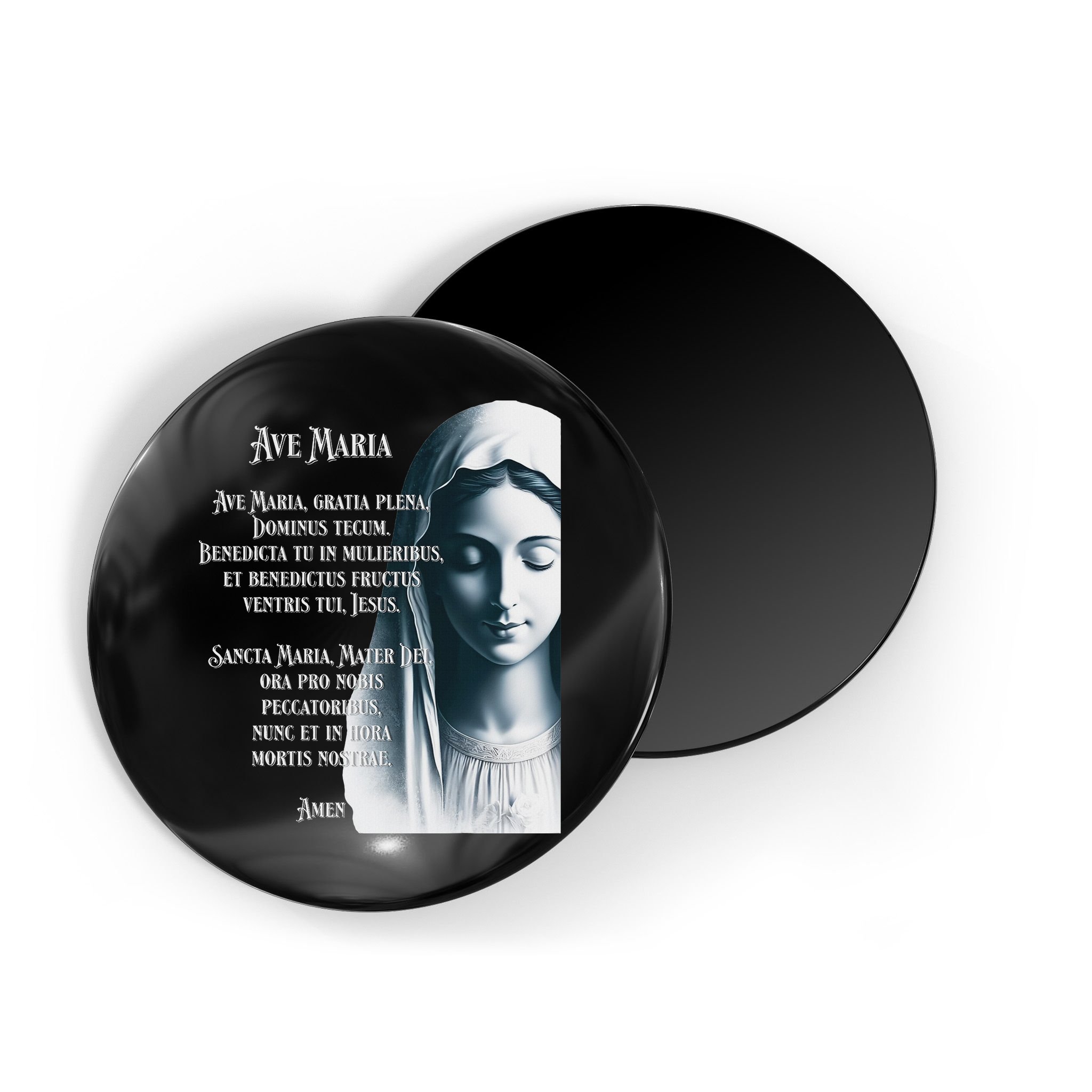 Latin Hail Mary Blessed Mother Rosary Prayer Magnet