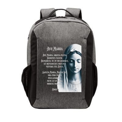 Latin Hail Mary Blessed Mother Rosary Prayer Vector Backpack
