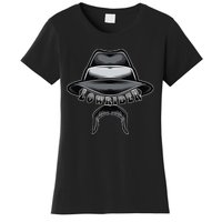 Lowrider Hat & Moustache Chicano Cholo Latino Low Rider Women's T-Shirt