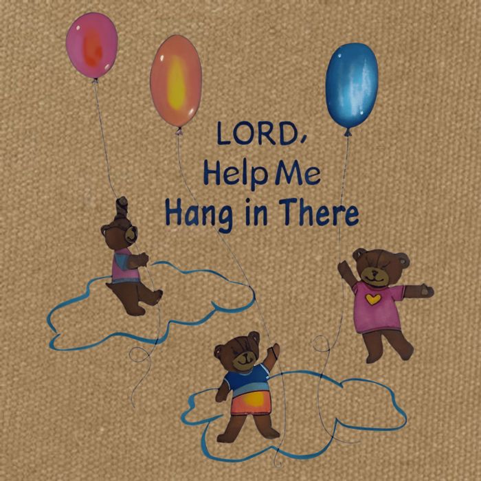 Lord Help Me Hang In There Funny Meme Cotton Canvas Backpack