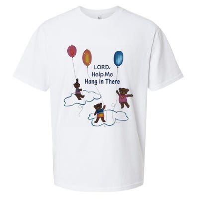Lord Help Me Hang In There Funny Meme Sueded Cloud Jersey T-Shirt