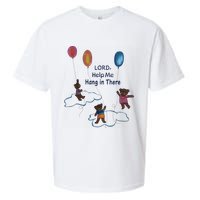 Lord Help Me Hang In There Funny Meme Sueded Cloud Jersey T-Shirt