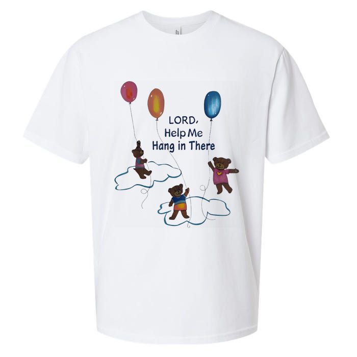 Lord Help Me Hang In There Funny Meme Sueded Cloud Jersey T-Shirt