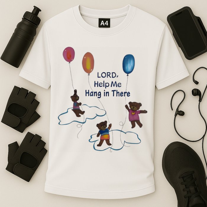 Lord Help Me Hang In There Funny Meme Performance Shirt