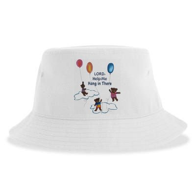 Lord Help Me Hang In There Funny Meme Sustainable Bucket Hat