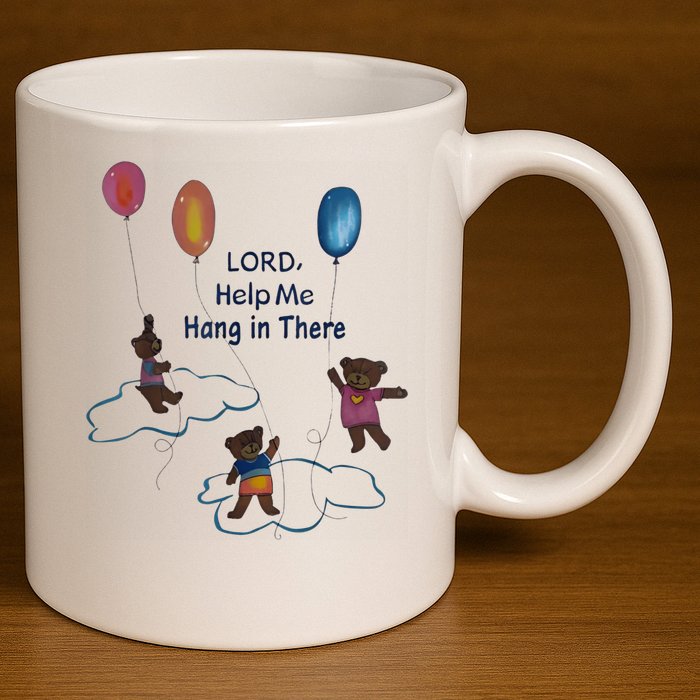 Lord Help Me Hang In There Funny Meme 11oz C Handle Ceramic Mug