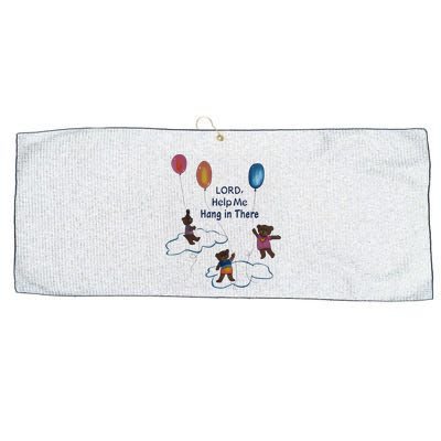 Lord Help Me Hang In There Funny Meme Large Microfiber Waffle Golf Towel
