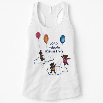 Lord Help Me Hang In There Funny Meme Womens Tank Top