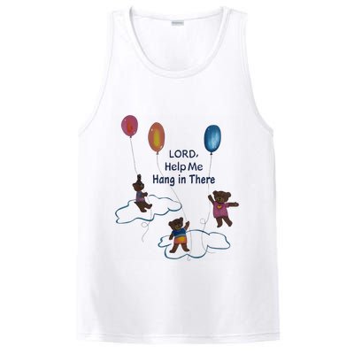 Lord Help Me Hang In There Funny Meme PosiCharge Competitor Tank