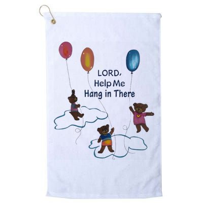 Lord Help Me Hang In There Funny Meme Golf Towel