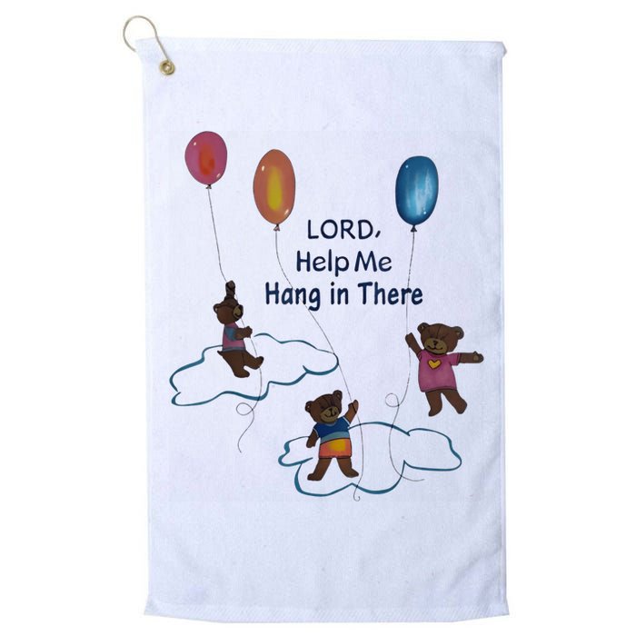 Lord Help Me Hang In There Funny Meme Golf Towel