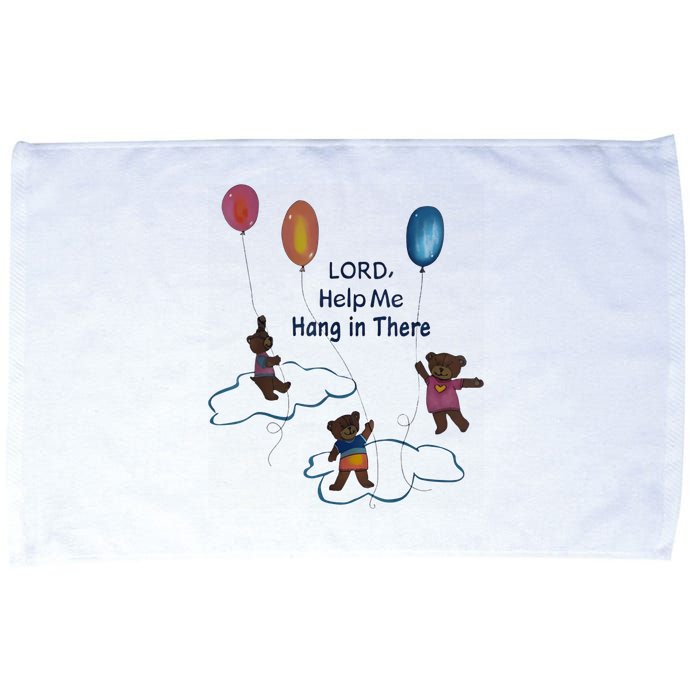 Lord Help Me Hang In There Funny Meme Microfiber Hand Towel
