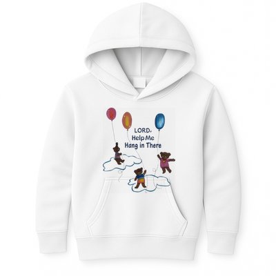 Lord Help Me Hang In There Funny Meme Kids Hoodie
