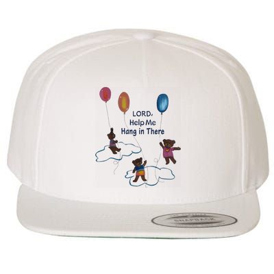 Lord Help Me Hang In There Funny Meme Wool Snapback Cap