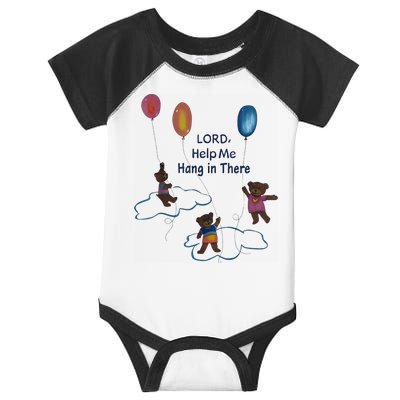 Lord Help Me Hang In There Funny Meme Infant Baby Jersey Bodysuit