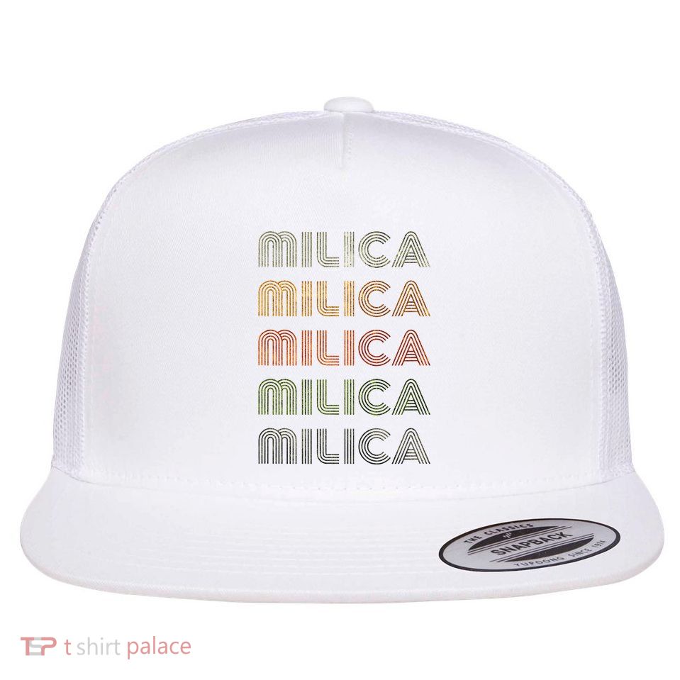 Love Heart Milica Grunge Flat Bill Trucker Hat
